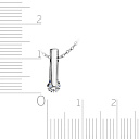 Колье из белого золота с бриллиантом, плетение якорное
