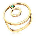 Кольцо из желтого золота с изумрудом