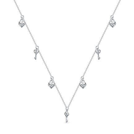 Колье из белого золота с бриллиантами