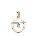 Подвеска из красного золота с бриллиантами