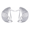 Серьги из серебра с фианитом