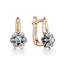 Серьги из красного золота с бриллиантами