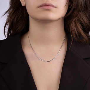 Цепь автомат из серебра, плетение панцирное