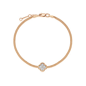 Браслет из красного золота с бриллиантами