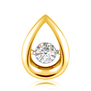 Подвеска из желтого золота с бриллиантом