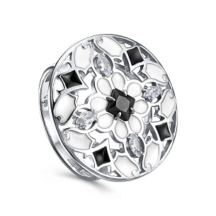 Кольцо из серебра с фианитом