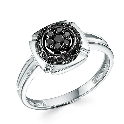 Кольцо из белого золота с бриллиантами