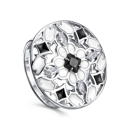 Кольцо из серебра с фианитами