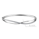 Браслет декоративный из серебра с фианитом