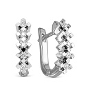 Серьги из белого золота с бриллиантами