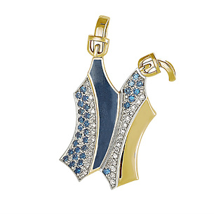 Подвеска из желтого золота с бриллиантом