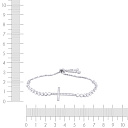 Браслет декоративный из серебра с фианитом