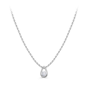 Колье из белого золота с бриллиантом