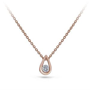 Колье из красного золота с бриллиантом