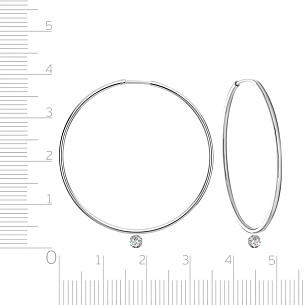 Серьги-конго из белого золота