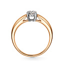 Кольцо из красного золота с бриллиантом