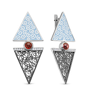 Серьги с английским замком из серебра