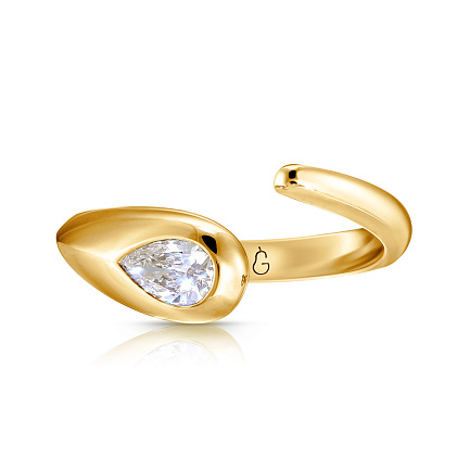 Кольцо из желтого золота с бриллиантом