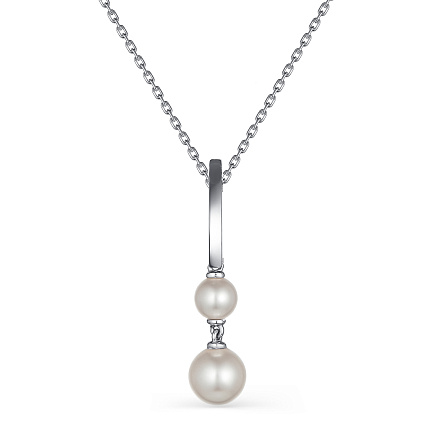 Колье из серебра с жемчугом