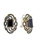 Серьги из желтого золота с бриллиантами