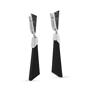 Серьги с английским замком из серебра