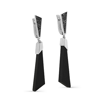 Серьги с английским замком из серебра