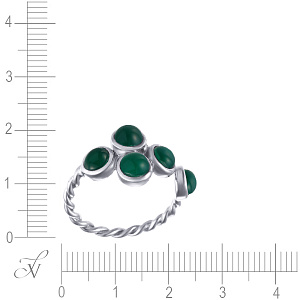 Кольцо из серебра с агатом