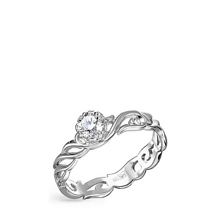 Кольцо из белого золота с бриллиантом