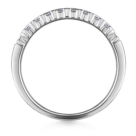 Кольцо из белого золота с бриллиантами