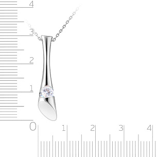 Колье из белого золота с бриллиантом