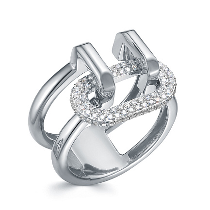 Кольцо из белого золота с бриллиантами