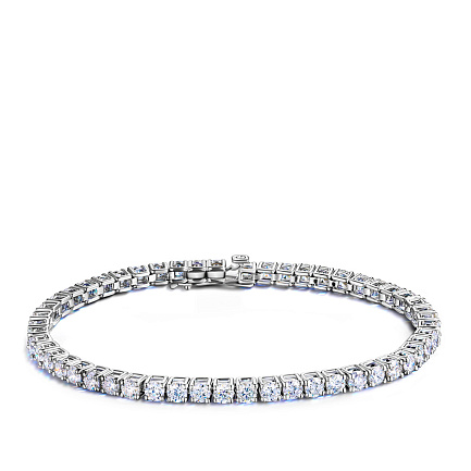 Браслет декоративный из белого золота с бриллиантом