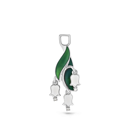 Подвеска из серебра с фианитами