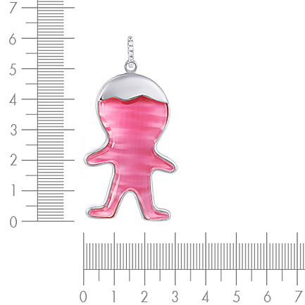 Подвеска из серебра с фианитом