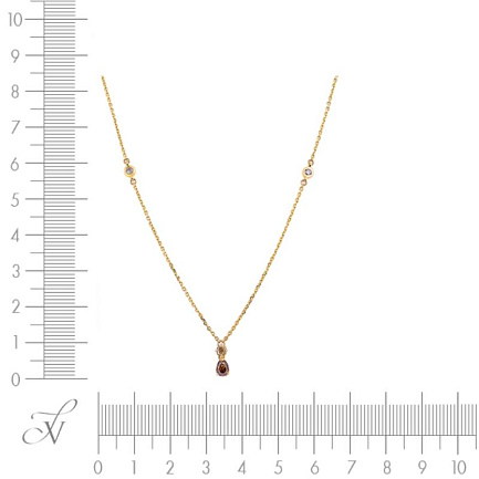 Колье из желтого золота с бриллиантами