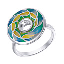 Кольцо из серебра с эмалью