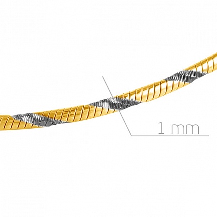 Цепь автомат из серебра с позолотой