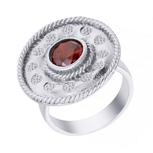 Кольцо из серебра с фианитом