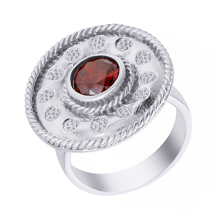 Кольцо из серебра с фианитом