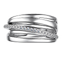 Кольцо из серебра с фианитами