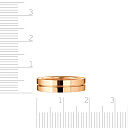 Кольцо обручальное из красного золота