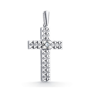 Подвеска из белого золота с бриллиантом