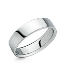 Кольцо обручальное из белого золота