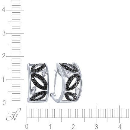 Серьги из белого золота с бриллиантами