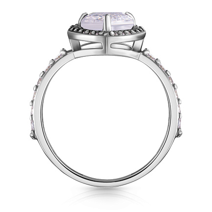 Кольцо из серебра с фианитом