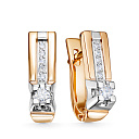 Серьги из красного золота с бриллиантами