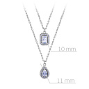 Колье из серебра с фианитом