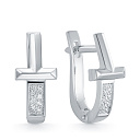 Серьги из белого золота с бриллиантами
