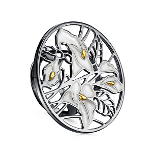 Кольцо из серебра с эмалью