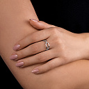 Кольцо из белого золота с бриллиантами